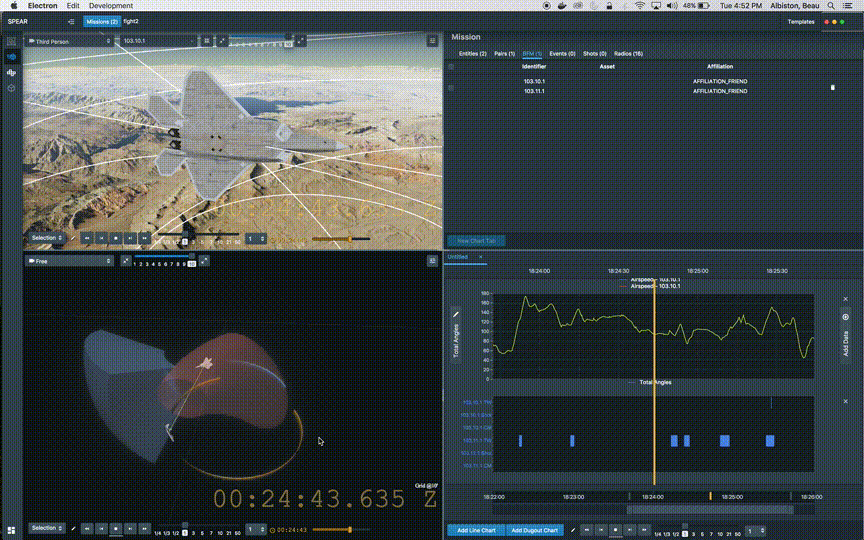 The next-gen ICADS web interface is capable of rendering multiple complex visualizations at 60 FPS.